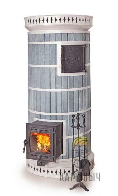 Печь для бани КДМ &quot;Русская баня&quot; с закрытой каменкой в облицовке Талькохлорит — Каминыч