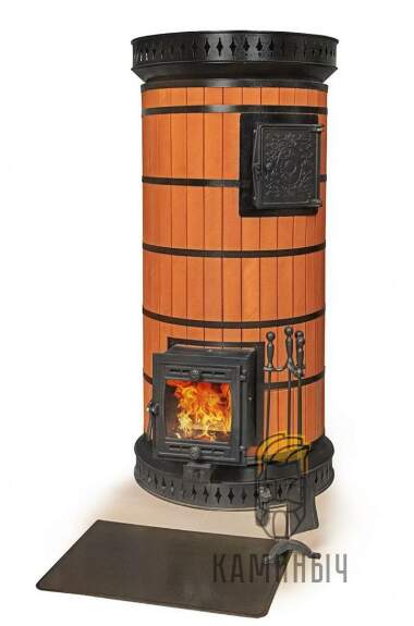 Печь для бани КДМ &quot;Русская баня&quot; с закрытой каменкой в кирпичной облицовке — Каминыч