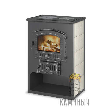 Печь-камин Везувий ПК-03 (224) с плитой бежевый — Каминыч