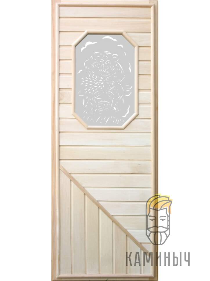 Дверь с восьмиугольной стеклянной вставкой по Супер Ценам в Каминыче фото 1 — Каминыч