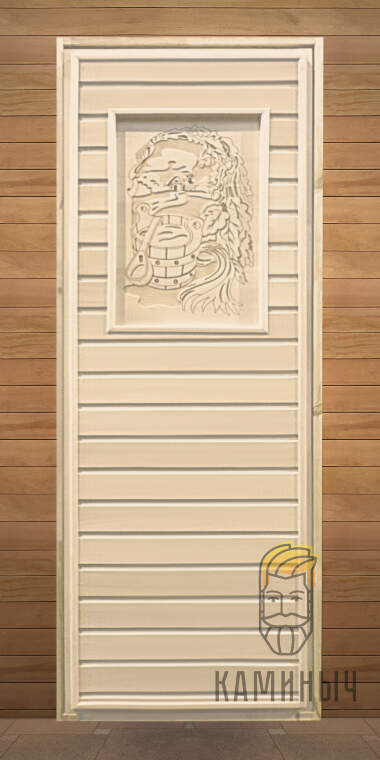 Дверь глухая липа с рисунком (коробка осина) 1900х700 — Каминыч
