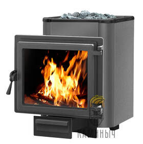 Печь для бани Этна Кратер 18 (Панорама) — Каминыч