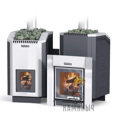 Печь для бани Ермак 24 ЛЮКС Нержавейка 5мм — Каминыч