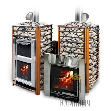 Печь для бани Ермак 36 СЕТКА-ЛЮКС Чугун 10мм &mdash; Каминыч