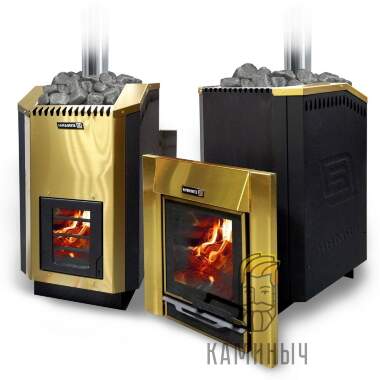 Печь для бани Ермак 24 ЛЮКС GOLD Нержавейка 5мм — Каминыч