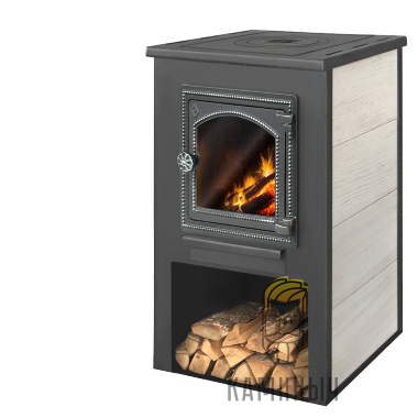 Печь-камин ЭТНА (ДТ-4С) с плитой — Каминыч