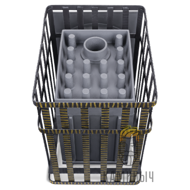 Печь для бани Гроза 24 (П) в сетке — Каминыч