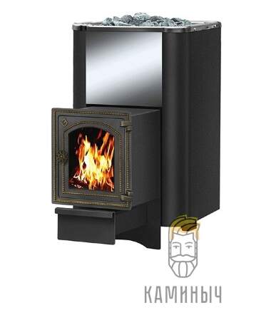 Печь для Бани Везувий Сенсация 22 (ДТ-4С) Антрацит — Каминыч