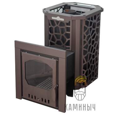 Печь для бани "Сталь-Мастер HARD" 18L Панорама &mdash; Каминыч