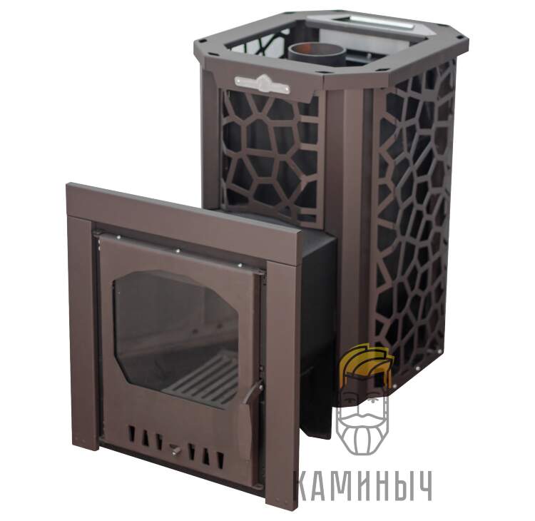 Печь для бани "Сталь-Мастер HARD" 18L Панорама по Супер Ценам в Каминыче