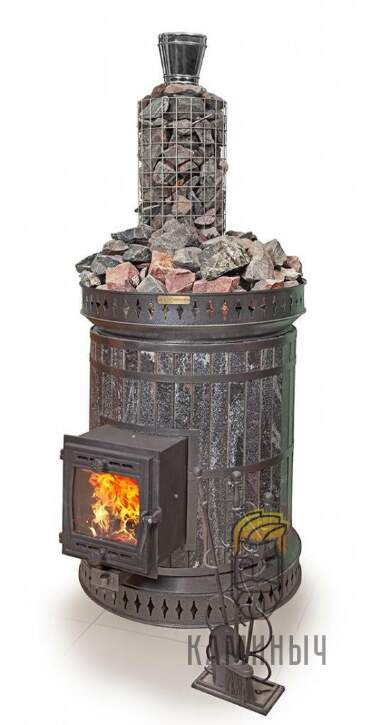 Печь для бани КДМ &quot;Русская баня&quot; в амфиболите — Каминыч