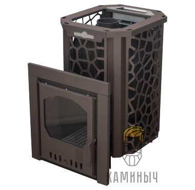 Печь для бани "Сталь-Мастер HARD" 18M Панорама &mdash; Каминыч