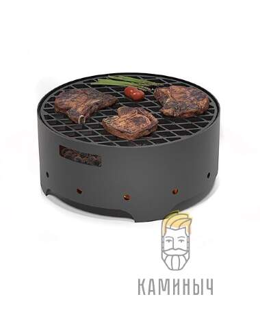 Мангал Везувий &quot;Дачник&quot; с чугунной решеткой гриль Ø450мм — Каминыч