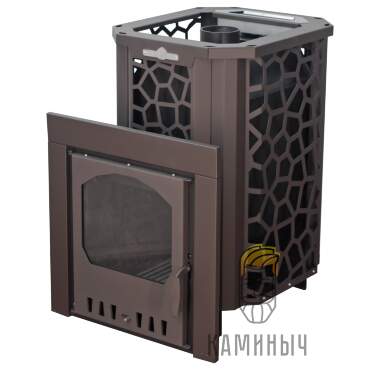 Печь для бани "Сталь-Мастер HARD" 28M Панорама &mdash; Каминыч