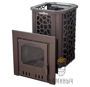 Печь для бани "Сталь-Мастер HARD" 28L Панорама &mdash; Каминыч