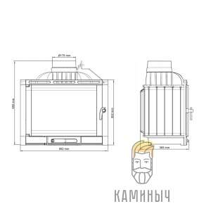 Каминная топка NORDflam CORNO 14 кВт — Каминыч