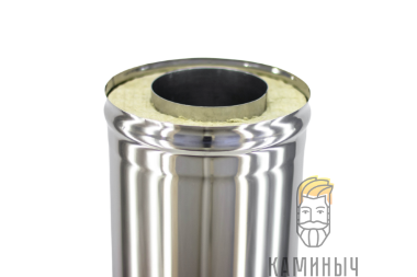 Сэндвич-труба 1 м (нерж 1 мм / нерж) — Каминыч