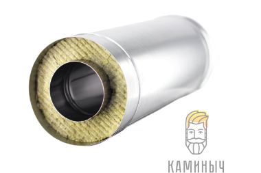 Сэндвич-труба 0.5 м (нерж 1 мм / оц) — Каминыч