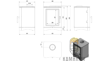 Печь-камин Kratki Koza/K5/S(сталь) (7 кВт) — Каминыч