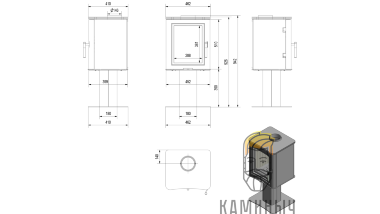 Печь-камин Kratki KOZA/K5/S/N (7 кВт) — Каминыч