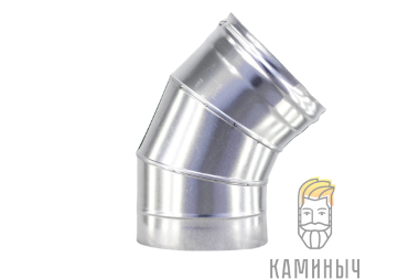 Сэндвич-отвод 45° (нерж 1 мм / оц) — Каминыч