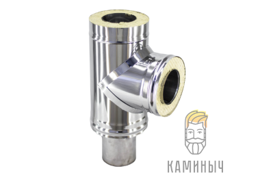 Сэндвич-тройник 90° (нерж 1 мм / нерж) — Каминыч