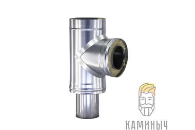 Сэндвич-тройник 90° (нерж 1 мм / оц) — Каминыч