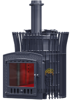 Печь для бани AVANGARD ЗК 24 (П2) Ураган в сетке Тюльпан