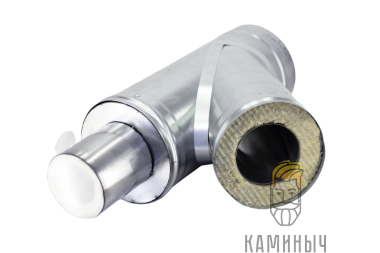 Сэндвич-тройник 45° (нерж 1 мм / оц) — Каминыч