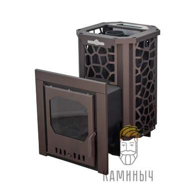 Печь для бани "Сталь-Мастер HARD" 14L Панорама &mdash; Каминыч