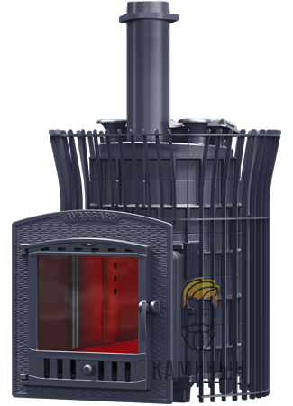 Печь для бани AVANGARD ЗК 30 (П2) Ураган в сетке Тюльпан — Каминыч