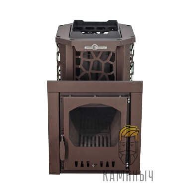Печь для бани "СТАЛЬ-МАСТЕР" 14M Панорама в сетке (6мм, 09Г2С) &mdash; Каминыч