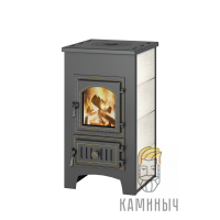 Печь-Камин Везувий ПК-01 (270) с плитой, бежевый