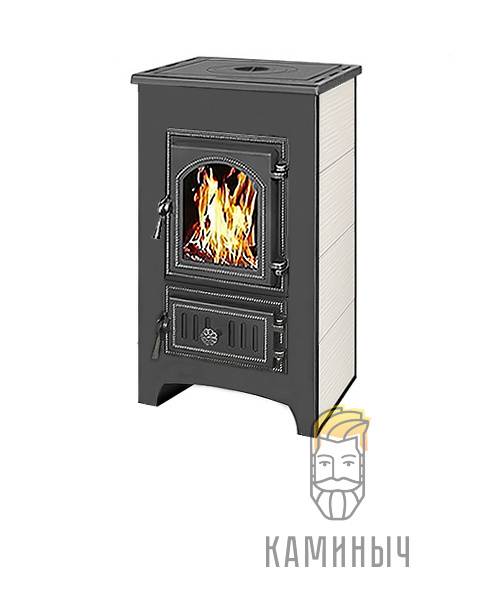 Печь-Камин Везувий ПК-01 (270) с плитой, бежевый по Супер Ценам в Каминыче