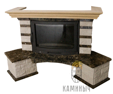 Каминная облицовка Jabo Marmi LAURA (песчаник, угловая) — Каминыч
