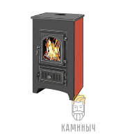 Печь-Камин Везувий ПК-01 (270) красный