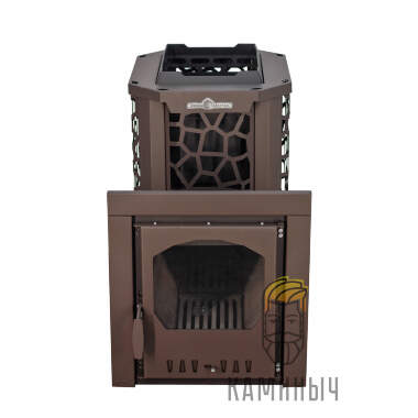 Печь для бани "СТАЛЬ-МАСТЕР" 24L Панорама в сетке (6мм, 09Г2С) &mdash; Каминыч