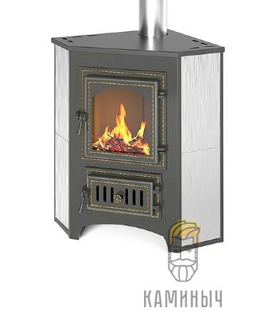 Печь-Камин Везвий Пк-01(220) угловой, бежевый — Каминыч