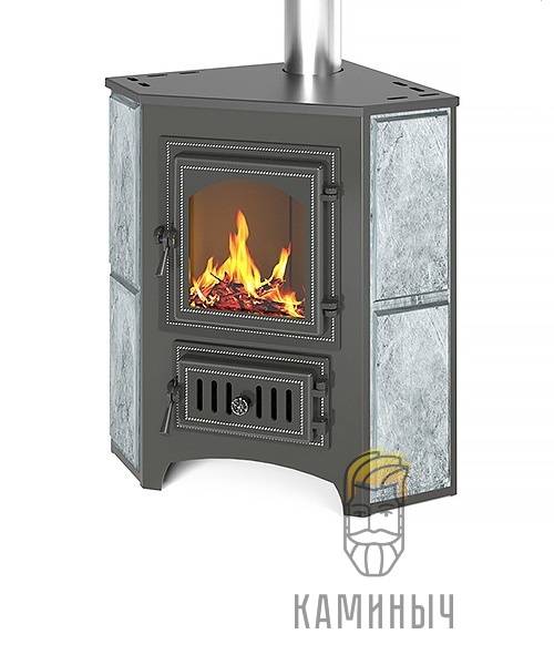 Печь-Камин Везвий Пк-01(220) угловой, талькохлорит по Супер Ценам в Каминыче