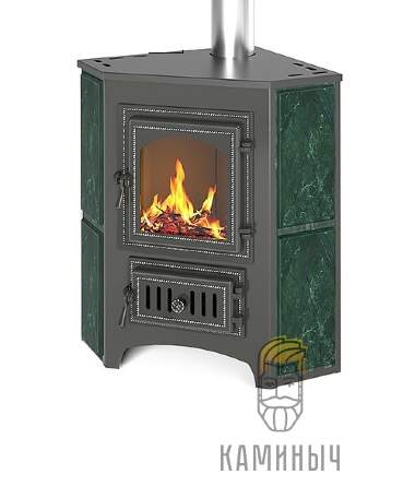Печь-Камин Везвий Пк-01(220) угловой, змеевик — Каминыч