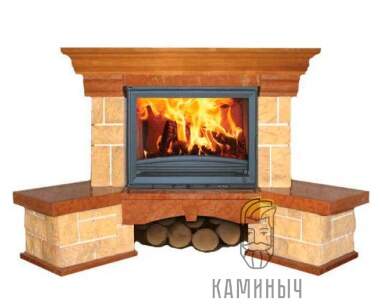 Каминная облицовка Jabo Marmi ODISEUSZ (мрамор колотый, угловая) — Каминыч