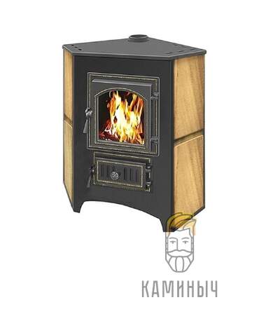 Печь-Камин Везвий Пк-01(220) угловой, песчаник — Каминыч