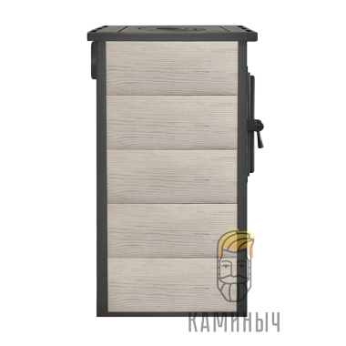 Печь-камин ЭТНА (Панорама) с плитой «Бежевый» высокий — Каминыч